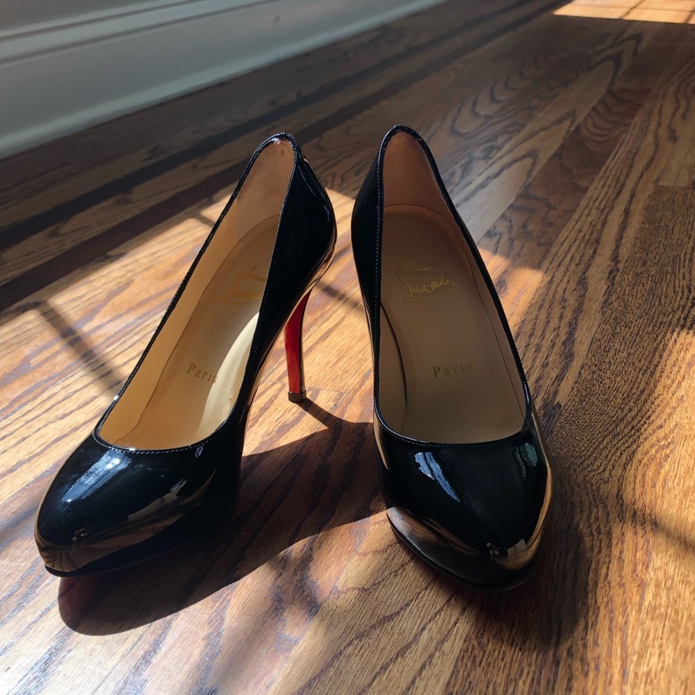 Christian Louboutin ARGOTIK 100 PATENT in black (red bottoms)